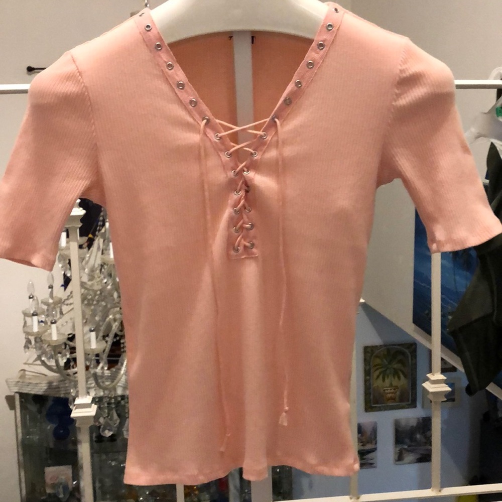 Ambiance Pink tie-up Shirt💘